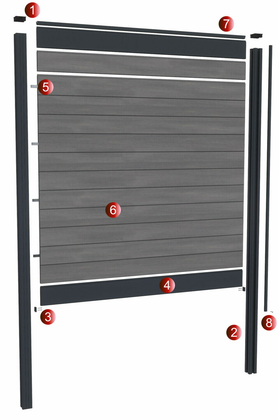 Fency Rhombus WPC‑Schuttingen