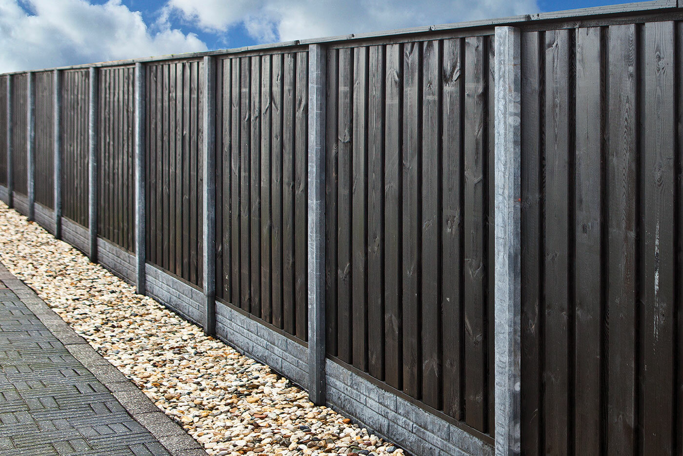 Hout-Beton Schuttingsystemen