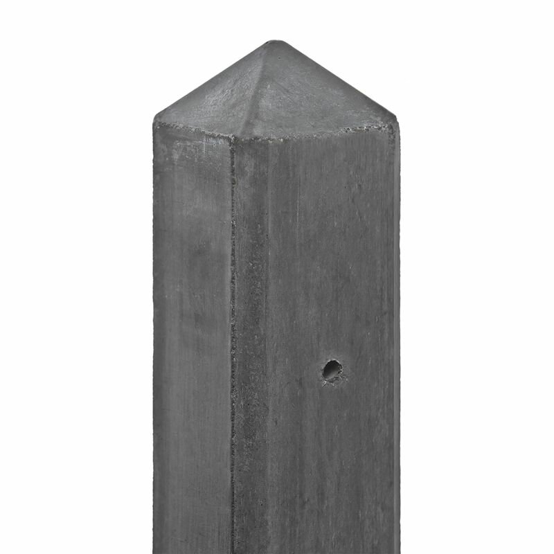 Berton&copy;-paal IJssel antraciet diamantkop 10 x 10 x 280 cm tussenmodel