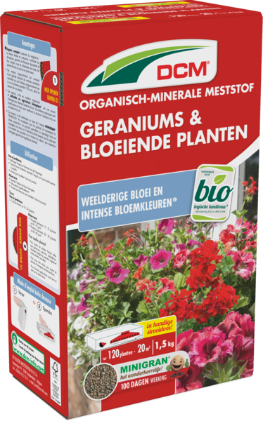 DCM Meststof Geraniums &amp; Bloeiende pl. 1,5kg 