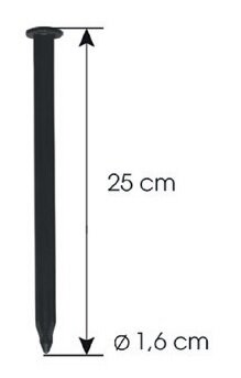 Gardenedge pro Kunststof montage ankers 25cm 