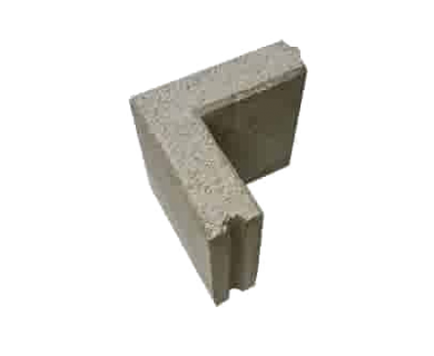 Opsluitband hoekstuk 6x20x25cm Grijs