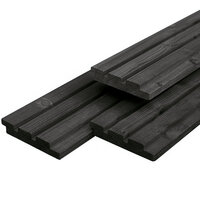 Douglas tripleprofiel, zwart ge&iuml;mpregneerd 1,9 x 13,0 x 290 cm