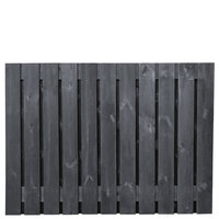Tuinscherm grenen zwart gespoten 23-planks (21 + 2) Dresden 130 x 180 cm