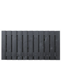 Tuinscherm grenen zwart gespoten 23-planks (21 + 2) Dresden 90 x 180 cm