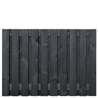 Tuinscherm grenen zwart gespoten 21-planks (19 + 2) Stuttgart 130 x 180 cm