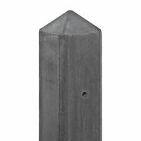 Berton&copy;-paal IJssel antraciet diamantkop 10 x 10 x 280 cm hoekmodel