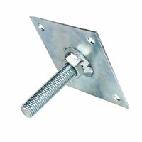 Betonpoer hoogteverstelling 10x10cm M16 Verzinkt gelaste moer