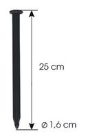Gardenedge pro Kunststof montage ankers 25cm 