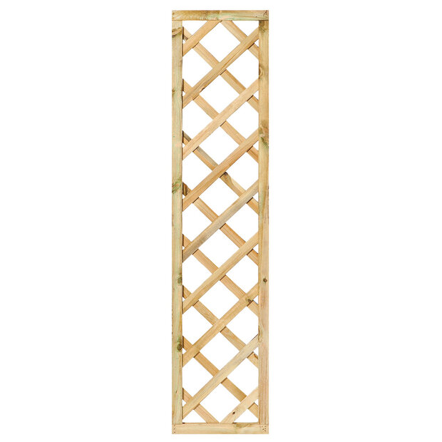 Trellis met lijst, diagonale lamellen grenen groen ge&iuml;mpregneerd H180 x B40 cm