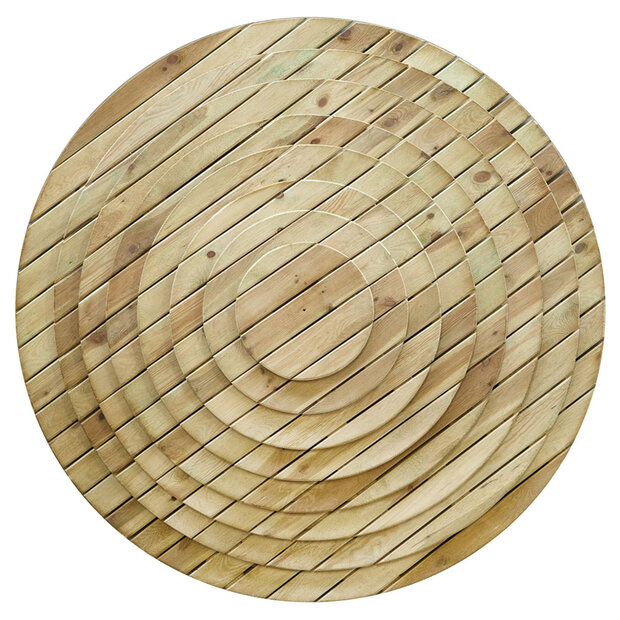 Ronde vlonder grenen groen ge&iuml;mpregneerd &oslash;40 cm