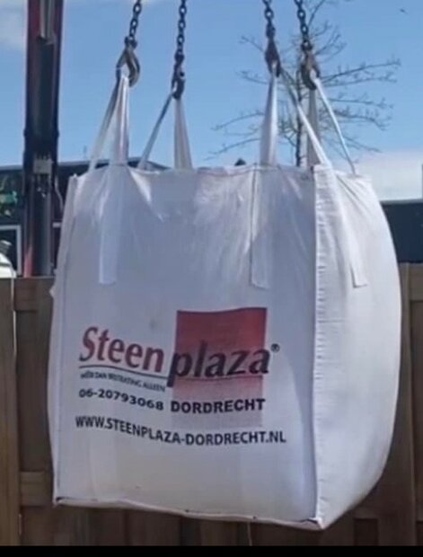 Lege bigbag &frac12;m&sup3;  Binnenmaat 80X80X80cm