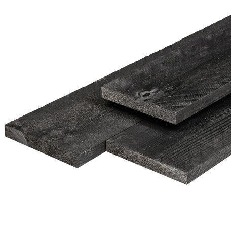 Plank lariks/douglas zwart 1.6x14.0x180cm