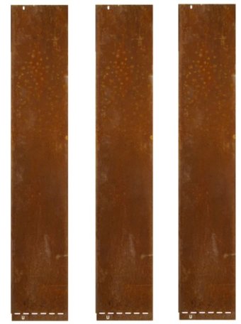 Graskant 118x20cm CORTEN