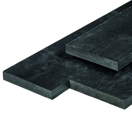 Plank lariks/douglas zwart zonder lip 2.2x20.0x400cm