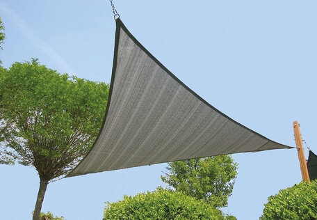 Zonnezeil driehoek zilvergrijs 420 cm