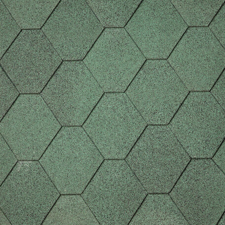 Dakshingles hexagonaal groen