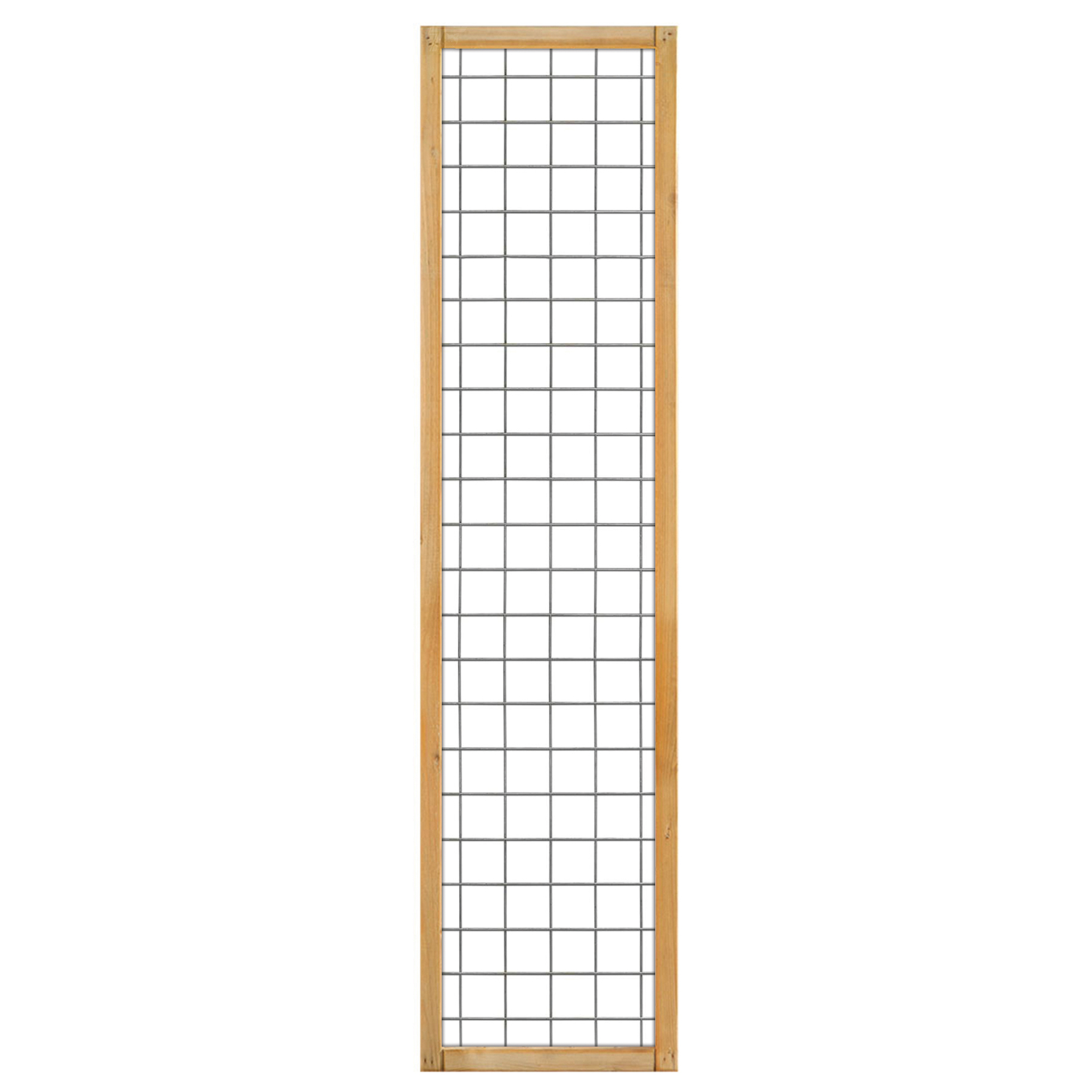 Gaaselement vuurverzinkt maaswijdte 7,5 x 7,5 cm met kader grenen groen geïmpregneerd 4,5 x 4,5 cm H180 x B45 cm