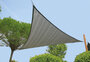Zonnezeil driehoek zilvergrijs 420 cm_