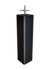 Kleur Poer 15x15x60cm Gepoedercoat Zwart Fijnstructuur inclusief RVS bevestigingsplaat en draadeind_